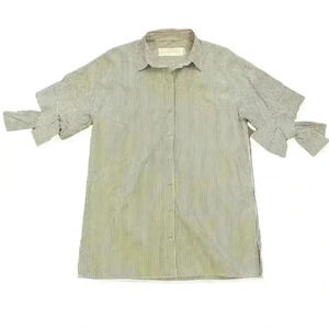 VICTORIA VICTORIA BECKHAM Bow Sleeve ButtonDown Shirt Dress Size 10